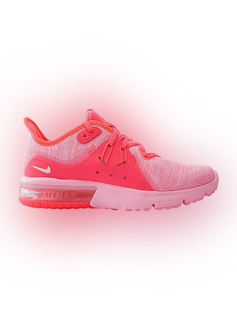 Nike Air Max Sequent 3 Women's Running Shoes Pink Size 10 Lace Up